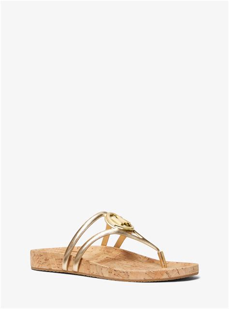 michael kors hampton|Hampton Leather Sandal .